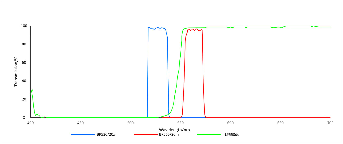 HEX／VIC／JOE／TAMRA1 filter set for PCR